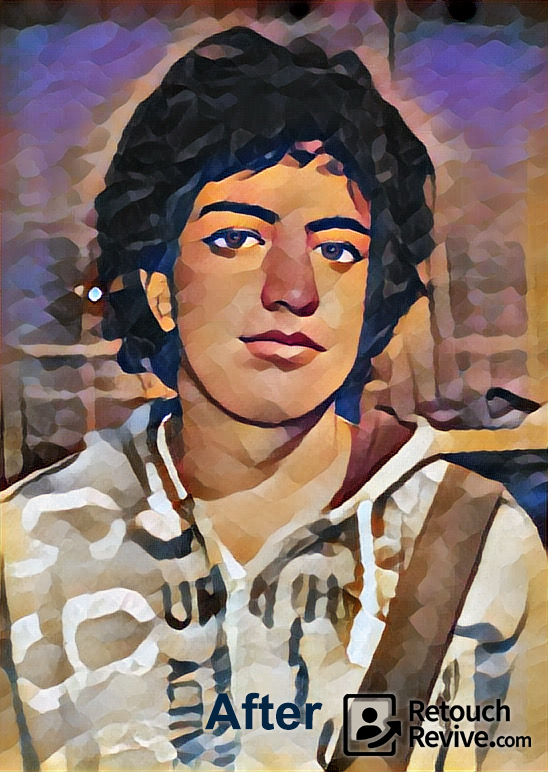 Artistic photo after AI retouch