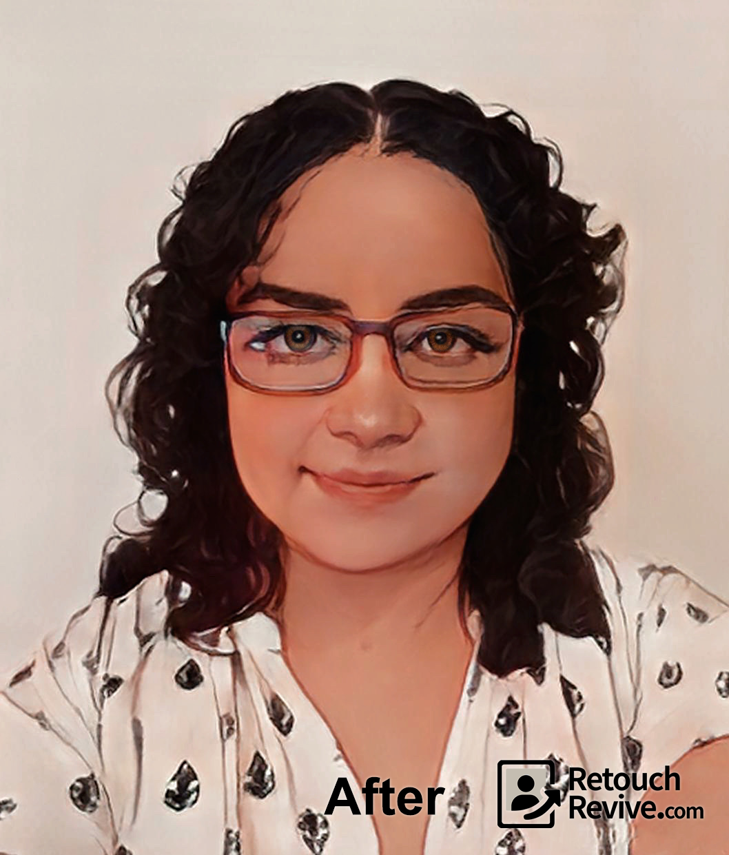 Portrait after professional AI retouch