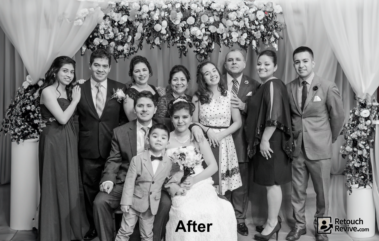 Wedding photo after retouch, looks great! retouchrevove.com