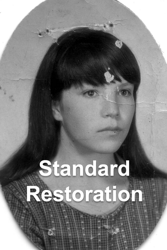 -Restauración de fotografías con daños medios 8x10 + Digital
