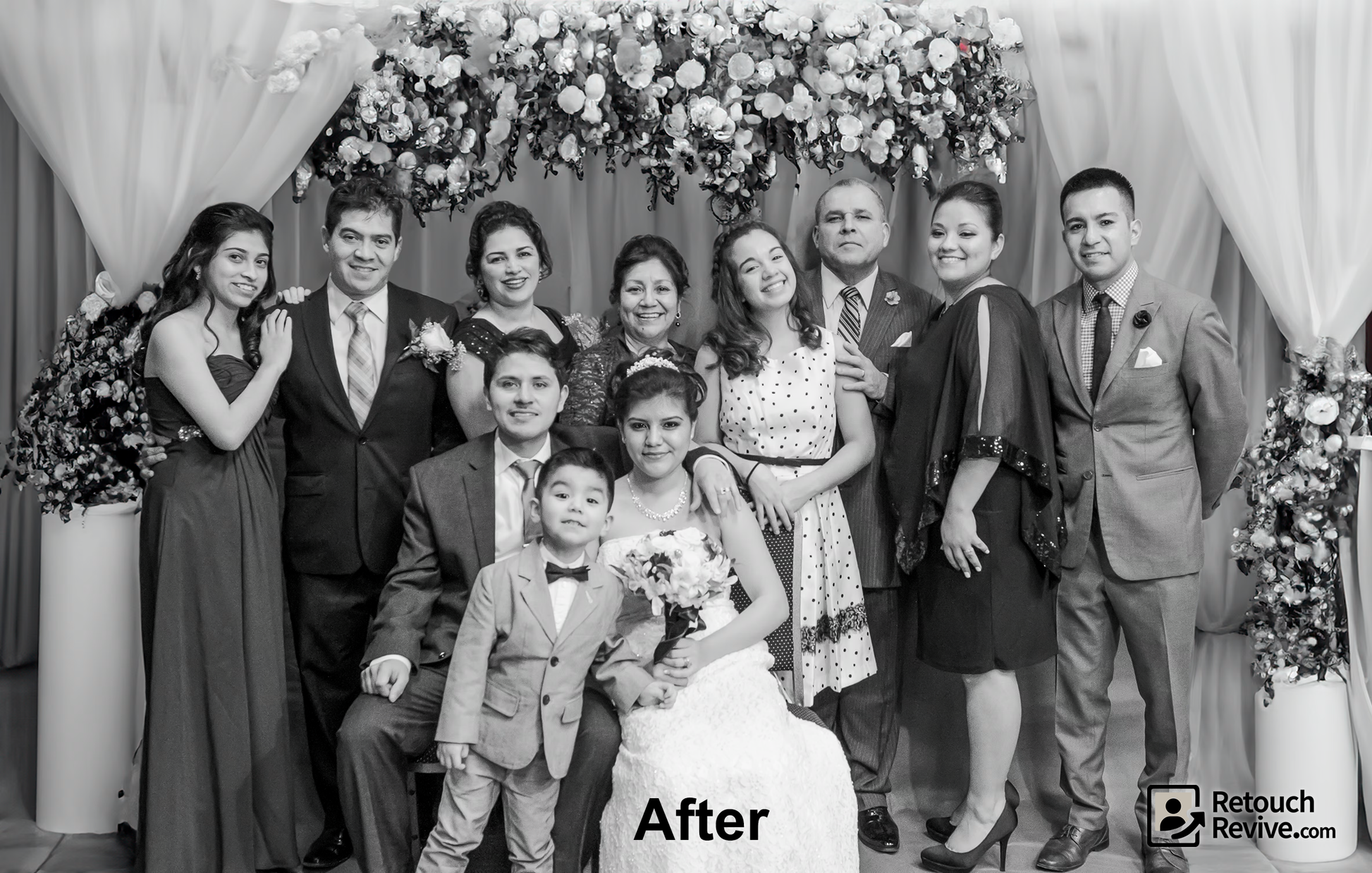 Wedding photo after retouch, looks great! retouchrevove.com